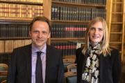 M. Louis Boré, Président de l'Ordre des avocats aux Conseils et Mme Stéphanie Douteaud, lauréate du prix de thèse 2018