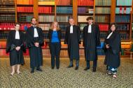 De gauche à droite : Mme Claire Lyautey, M. Quentin Reynier, Mme la Professeure Cécile Chainais, M. le Président François Molinié, M. Vincent Lassalle-Byhet et Mme Andréa Londoño-Lopez