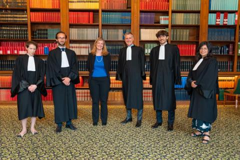 De gauche à droite : Mme Claire Lyautey, M. Quentin Reynier, Mme la Professeure Cécile Chainais, M. le Président François Molinié, M. Vincent Lassalle-Byhet et Mme Andréa Londoño-Lopez De gauche à droite : Mme Claire Lyautey, M. Quentin Reynier, Mme la Professeure Cécile Chainais, M. le Président François Molinié, M. Vincent Lassalle-Byhet et Mme Andréa Londoño-Lopez